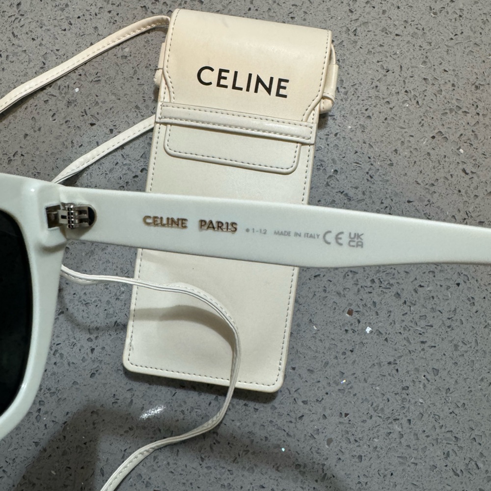 CELINE SUNGLASSES. WHITE SUNGLASSES. GREAT CONDITION - Picture 2 of 7